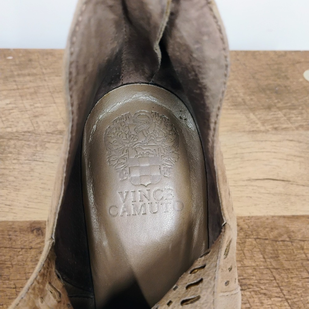 Vince Camuto‎ Boots Womens 10 M Fileana Split Shaft Ankle Bootie Brown Suede Zip - Picture 11 of 13